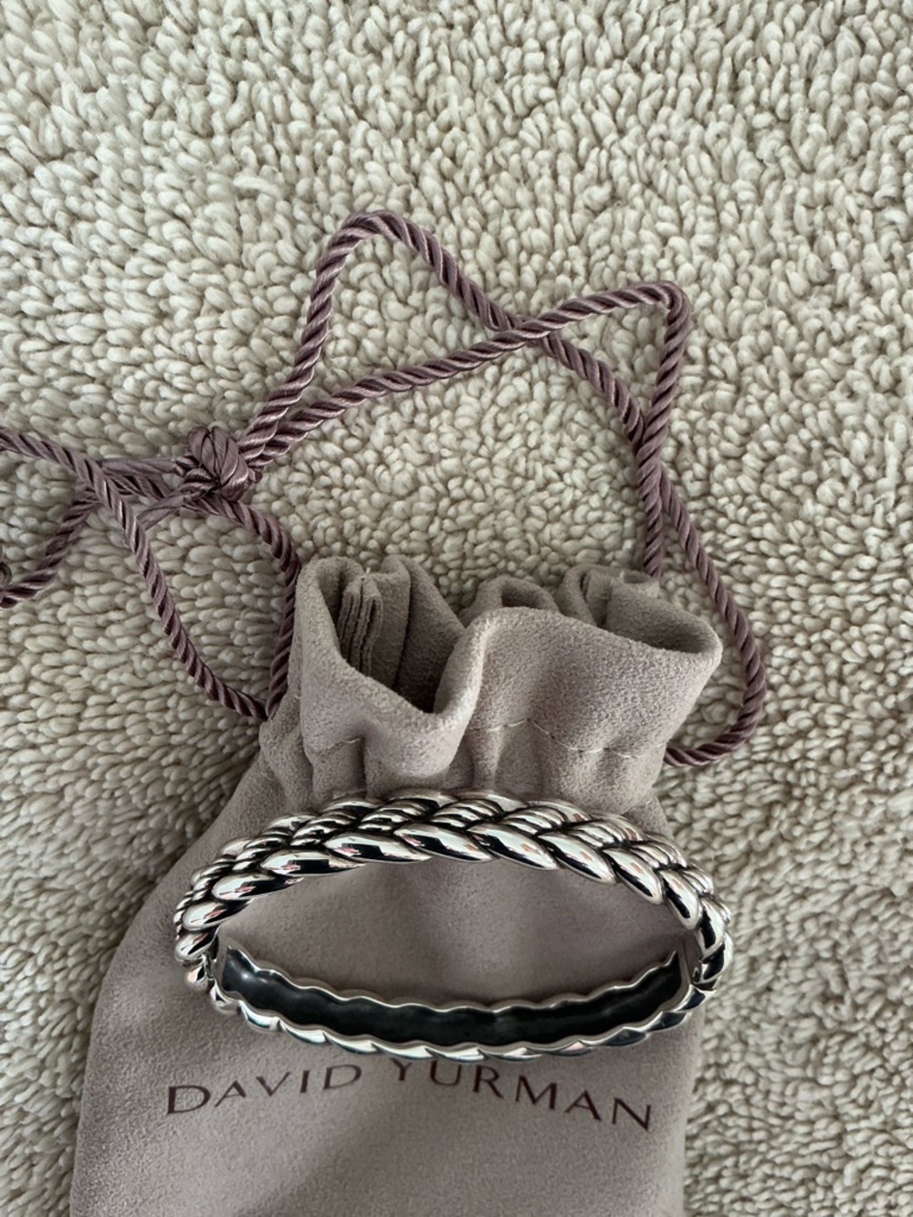 David Yurman Silver Woven Cable Bracelet - Picture 2 of 7